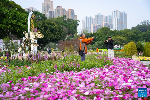 Flower show celebrating 25th anniversary of Macao