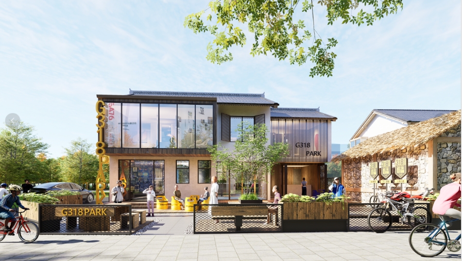 乡野漫步｜万里国道第一站——首个3.18米318站牌落地崧泽映巷·上海第一村