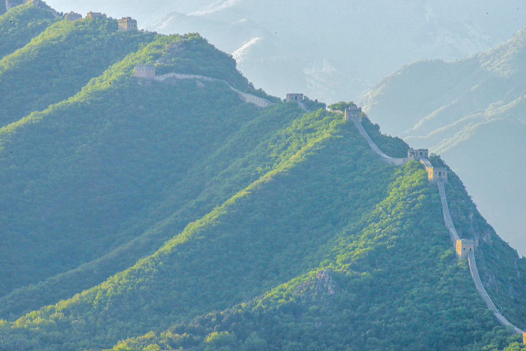 The lush and original section of the Great Wall near Beijing
