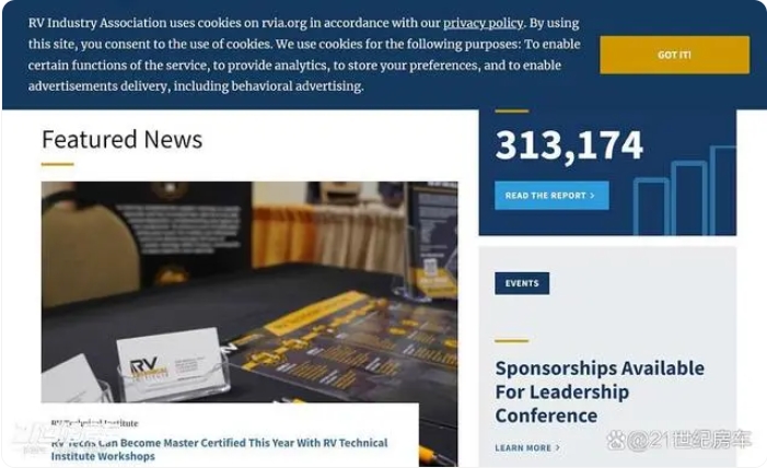 The total sales of RV in the United States was 313,147, down 36.5%