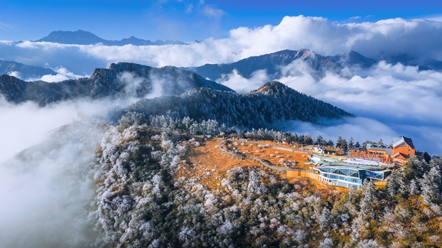 Frozen in beauty: Rime ice enchants at Xiling Snow Mountain